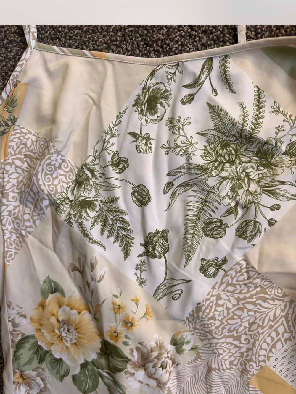 NWOT Abercrombie & Fitch Floral Patchwork Maxi Slip Dress